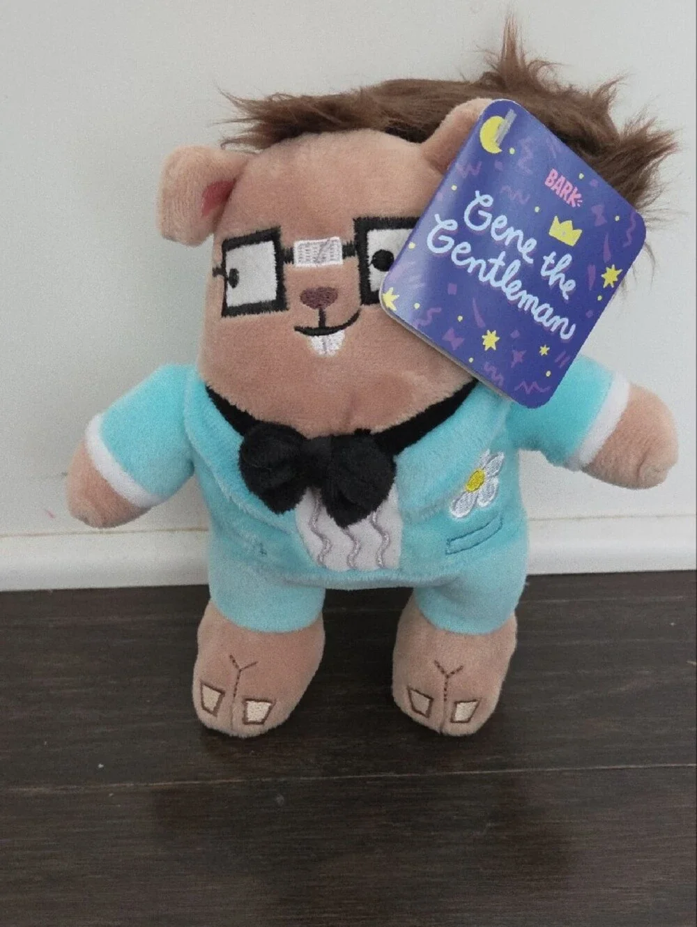 Bark Box GENE Gentleman Squeaker & Dog Plush NWT